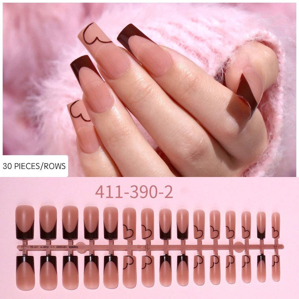 Royal Pre-Designed French Tips | 4 Designs Mixed Set