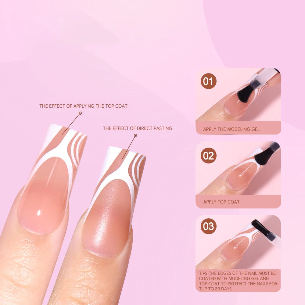 Royal Pre-Designed French Tips | 4 Designs Mixed Set