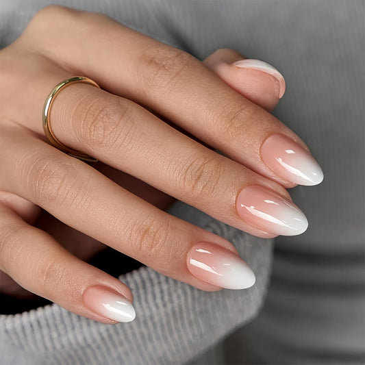 Royal Pre-Made French Tips - Ombre Almond